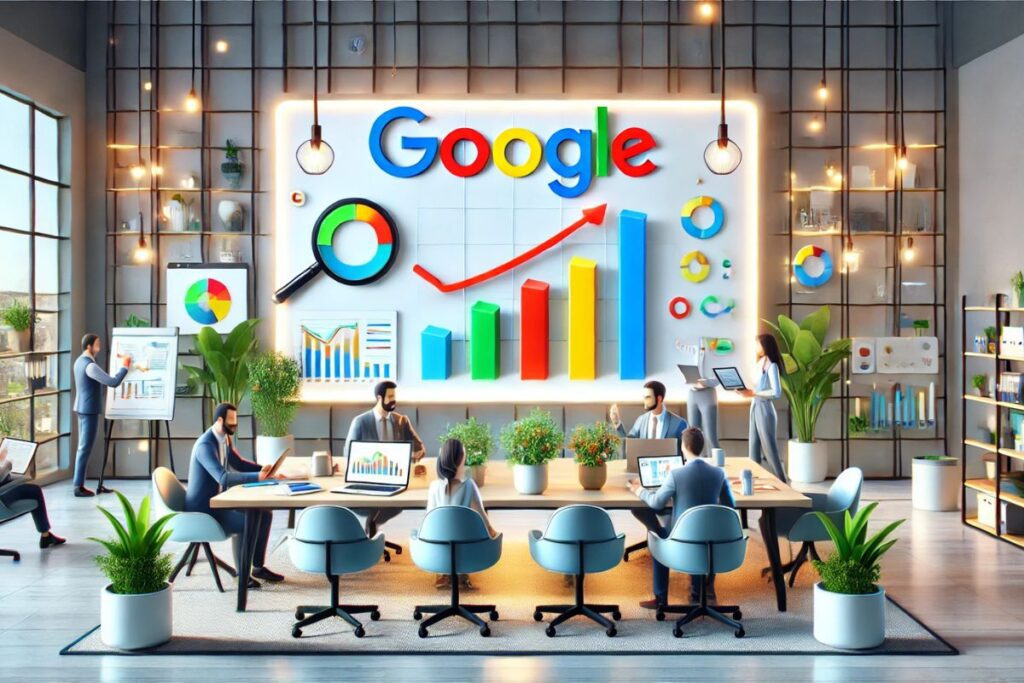 Minha empresa no google, crescimento em vendas constante