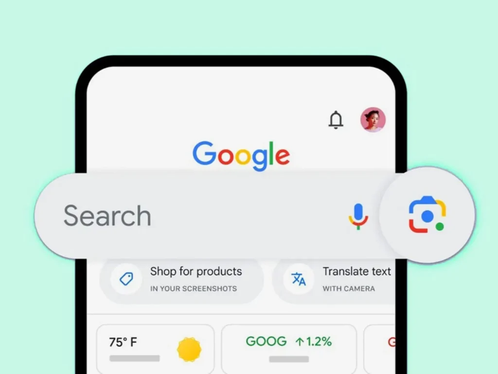 Google Lens pelo App do Google