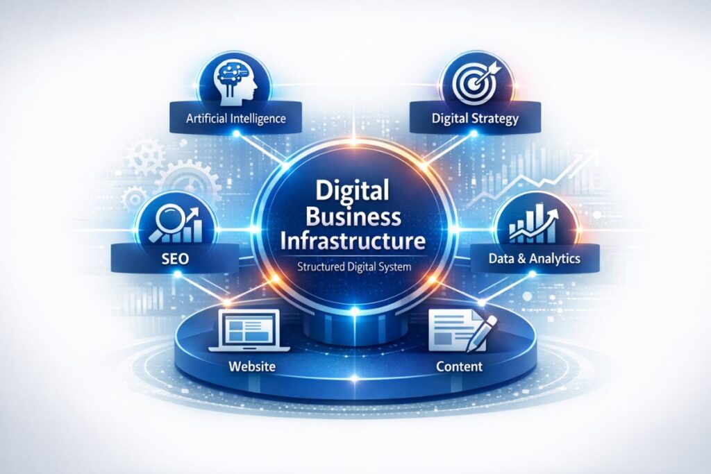 Marketing digital sem estrutura vs infraestrutura digital estratégica