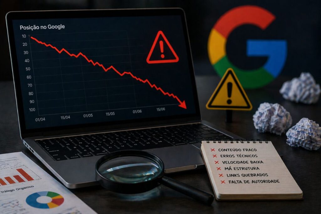 Erros que derrubam ranking no Google