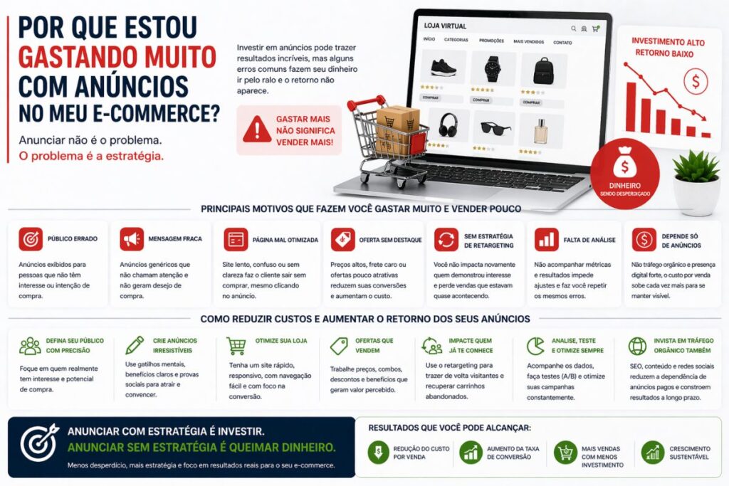 Por que estou gastando muito com anúncios no meu e-commerce?Por que estou gastando muito com anúncios no meu e-commerce?