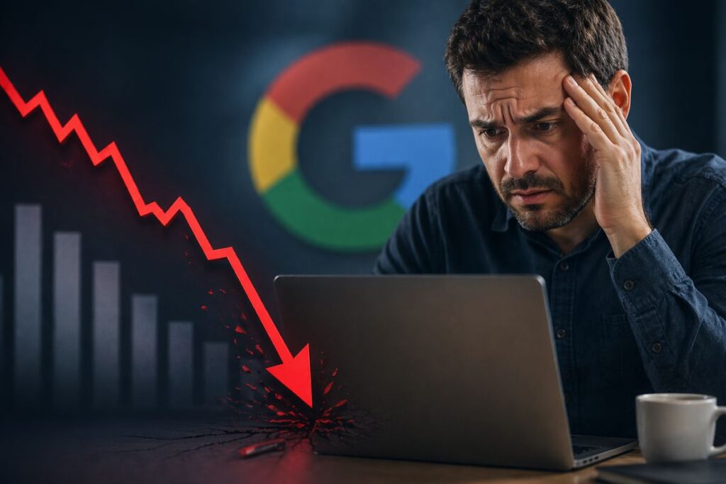 meu site caiu no google