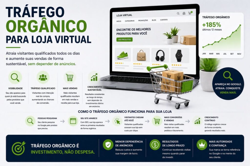 tráfego orgânico para loja virtual