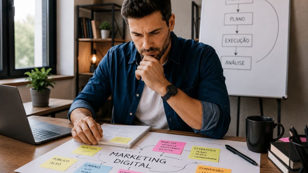 como organizar o marketing digital de uma empresa do zero,